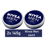 Kit 2 Nivea Men 4em1 Creme Lata Grande 145g Hidratante Homem