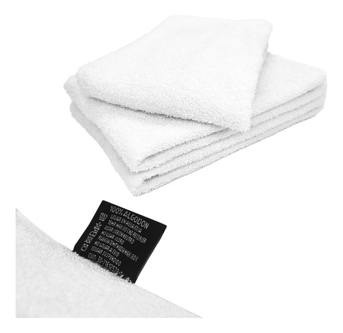 Pack X3 Toalla De Mano Coton Tisse 440g 100% Algodón 30x48cm Color Blanco