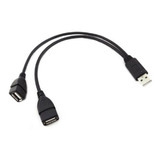 Cable Dual Usb2.0 Macho A 2 Hembras 36cm Extension