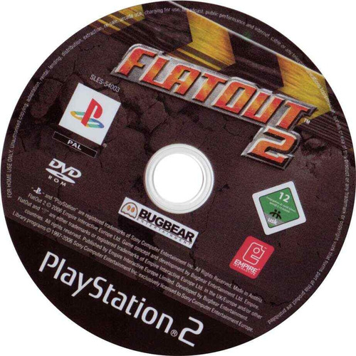 Ps2 / Flatout 2 / Juego / Carrera / Español / Fisico Play 2