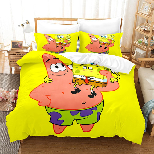 Juego De Cama De Anime Bob Esponja De Dibujos Animados