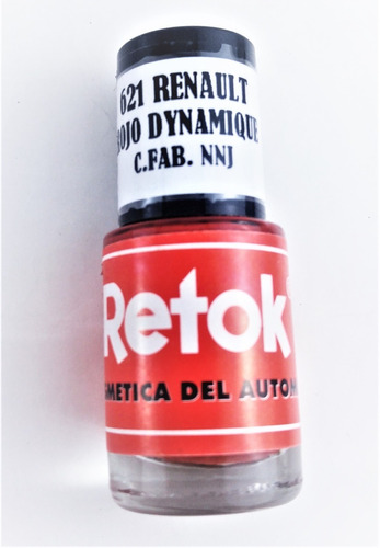 Pintura Retok Renault Rojo Dynamique Cod. De Fab. Nnj