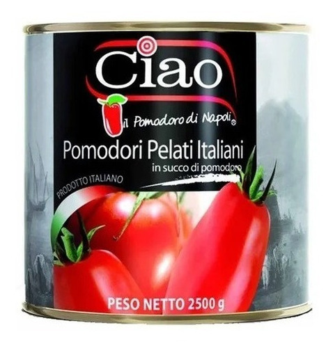 Tomate Pelado Italiano Ciao Pizza Macarrão 2,5kg + Nota