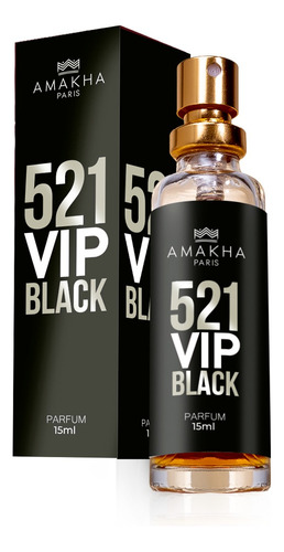 Perfume 521 Vip Black Masculino Amakha Paris 15ml 