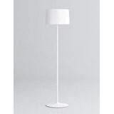 Lampara Pie Blanco Living Deco Pantalla Aluminio Hihat Imdi 