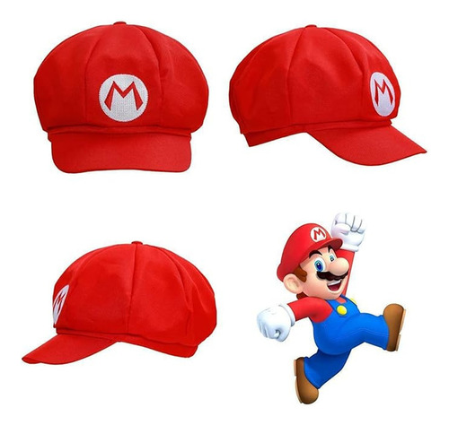 Gorra Boina Mario Bross Luigui Sombrero Juego