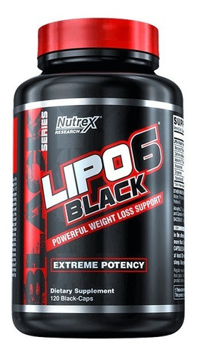 Pre Entreno Nutrex Lipo 6 Black 120 Capsulas