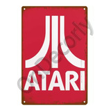 Atari Arcade Placa De Adorno De Metal 30 X 20cm