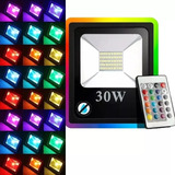 Reflector Led Rgb Exterior 16 Color 30w Control Remoto 220v