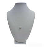 Collar Invisible Perla Cultivada 7mm Largo 40mm Plata 925