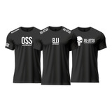 Kit 3 Camisas Dry Fit Uv50+ - Jiu Jitsu - Kt52