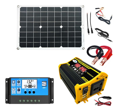 Kit De Panel Solar Inversor De Corriente De 300 W,