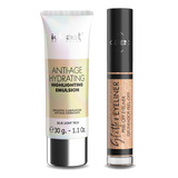 Kit Delineador Glitter Emulsion Hidratante Iluminador Idraet