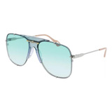 Gucci Gg0739s 003 Square Shape Aviator Azul Dorado