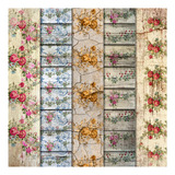 Papeles Para Scrapbook Vintage Flowers 3