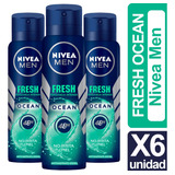 Desodorante Nivea Men Fresh Ocean Pack 6 Unidades