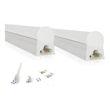 Kit 2 Led Tubular T5 30cm 6w C/ Calha Completa 4000k Neutro Cor Da Luz Branco-neutro 110v/220v