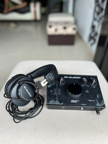 Interfaz M-audio Air 192|4 Negra Y Audífonos M-audio Hdh40