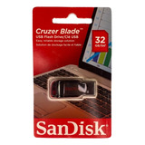 Unidad Flash Sandisk Cruzer Blade 32 Gb 2.0 Color Negro/rojo