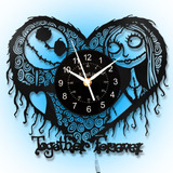 Reloj De Disco De Vinilo Navideño Pesadilla 12 Jack Y Sally