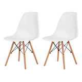 Silla 2 Pz Eames Moderna Para Interior Y Exterior