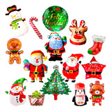 15 Globo Navidad Papa Noel Arbolito Regalo Santa Claus Feliz