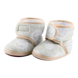 Pantufa Sapatinho Infantil Bebe Amarela Forrada Com Velcro