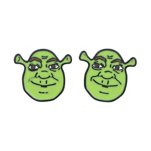 Aros Aretes Pendientes De Shrek / Acero Quirúrgico