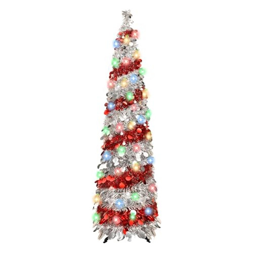 Árbol Navideño Plegable 5ft Con 90 Luces