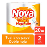 Toalla De Papel Nova Clásica Mega Rollo 20 Metros - 2 Uds. 