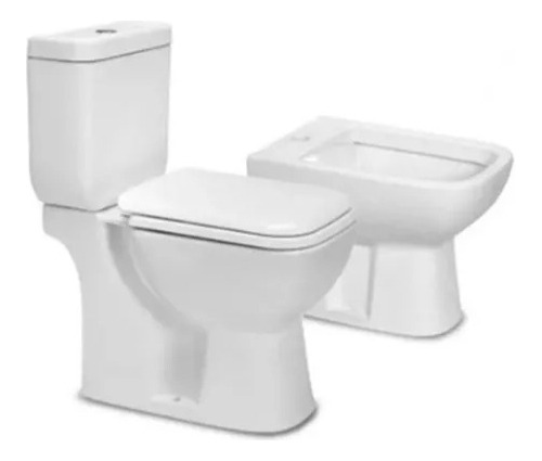 Juego De Baño Piazza Amalfi Inodoro Bidet Deposito Dual Tapa