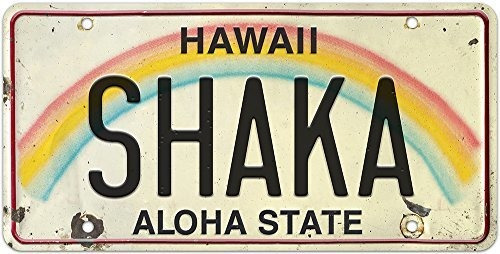 Señales - 6 en X 12 en Vintage Hawaiian En Relieve Placa De 