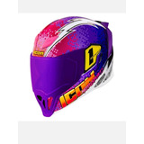 Casco Icon Airflite Mujer Hombre Moto Varios Talles Rosa 