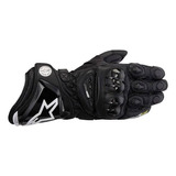 Guantes Largos Para Motociclista Negro Estilo Alpi