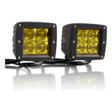 Par De Faros Dually 5d Color Ambar Con Lupas 