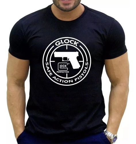 Camiseta Pistola Glock Camiseta Tiro Esportivo