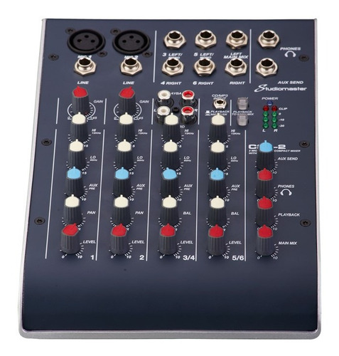 Consola 2 Ch Mic Usb Grabacion Studiomaster / Abregoaudio