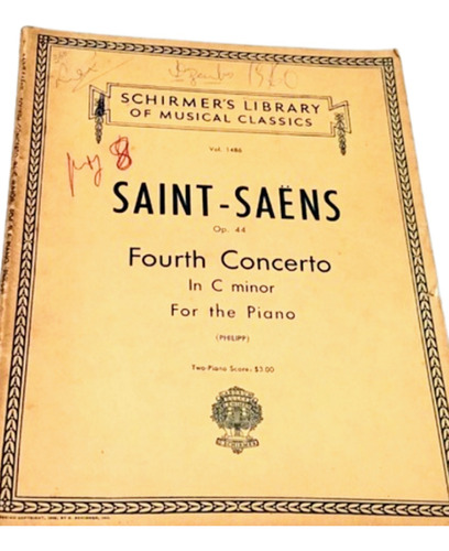 Saint-saens Op 44 Concerto Nº 4 Partitura Piano Fretgrátis