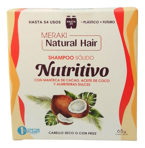 Shampoo Sólido Meraki Natural Hair - Nutritivo X 65 Gr