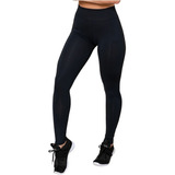 Calça Legging Feminina Alta Poliamida Com Bolsos Laterais