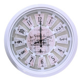 Reloj De Pared Analogo Diseño Vintage Paris Grande Hogar.   