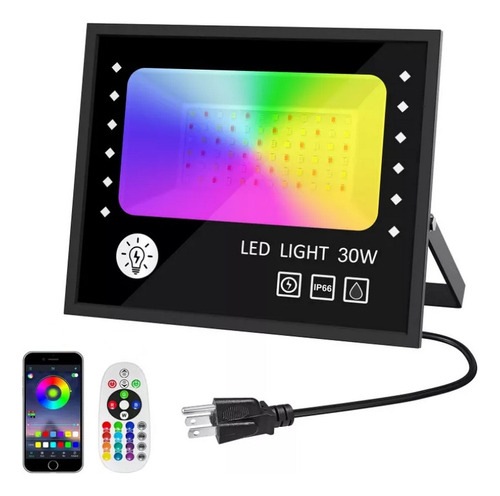 Lámpara De Pared Led Rgb Inteligente Para Exterior 30w