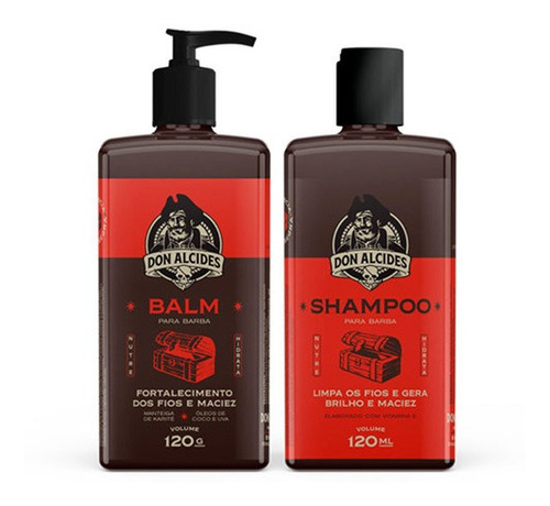 Kit Balm E Shampoo Para Barba - Barba Negra - Don Alcides