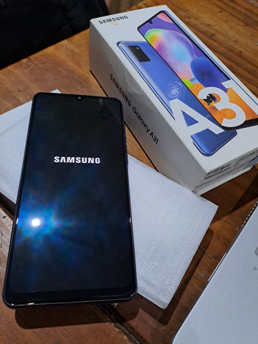  Samsung A31 128gb 4gb Ram Azul Vendo 3 Meses De Uso C/caja