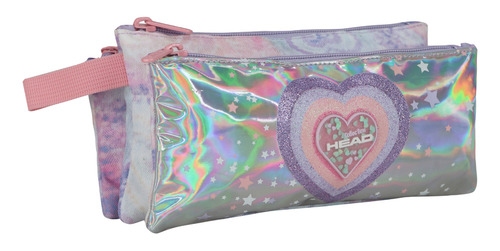 Estuche Escolar Celerio Tie Dye Heart Lila Head