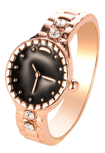 Reloj Minimalista Creativo Con Anillos De Cristal Para Joyas