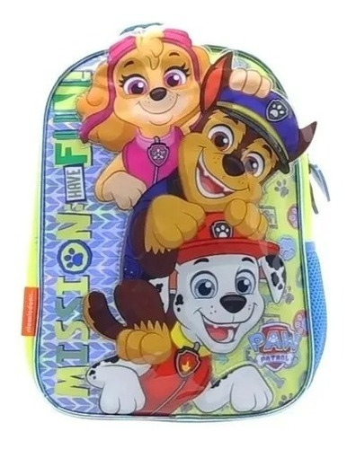 Mochila De Espalda Jardin Cresko Paw Patrol Patrulla Canina