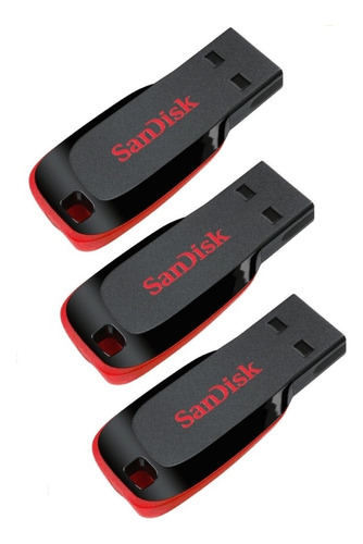 3 Uni. Pen Drive Sandisk 32gb Para Computador 