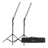 Andoer Fotografía Estudio Led Kit Iluminación Regulable Le