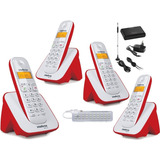 Kit Aparelho Telefone Bina 3 Ramal Entrada Chip Celular 3g